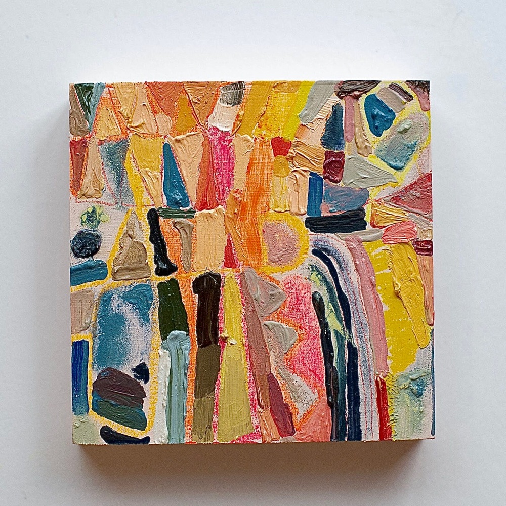 Original abstract oil painting.